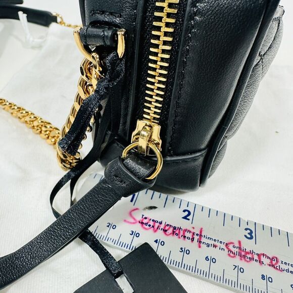 Versace La Medusa Quilted Lambskin Leather Small Crossbody Camera Bag Black NWT - Picture 9 of 10